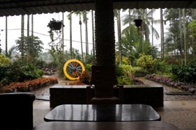 chikmagalur homestay portico with view